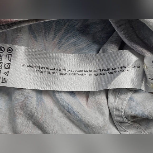 Ariat‎ Men's Modern Fit Floral Shirt - Blue and Gray - Picture 6 of 10